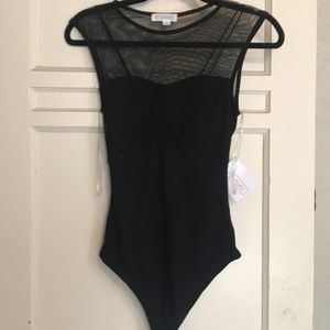 Black Bodysuit with Mesh details